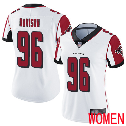 Atlanta Falcons Limited White Women Tyeler Davison Road Jersey NFL Football #96 Vapor Untouchable->youth nfl jersey->Youth Jersey